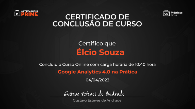 Certificado Google Analytics 4 na prática