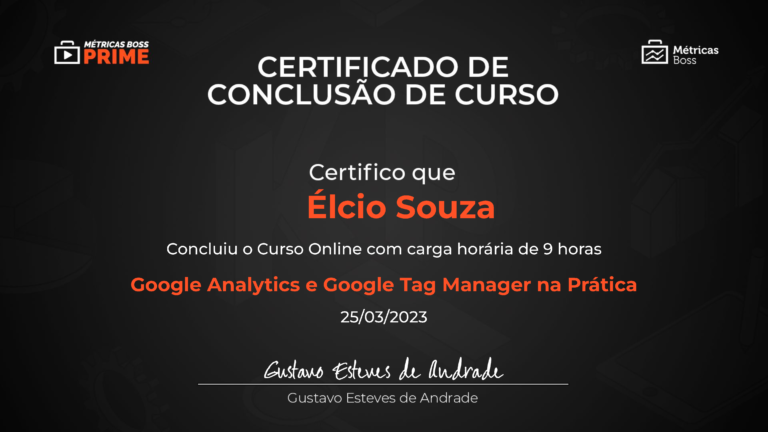 Certificado Google Analytics e Google Tag Manager na Prática