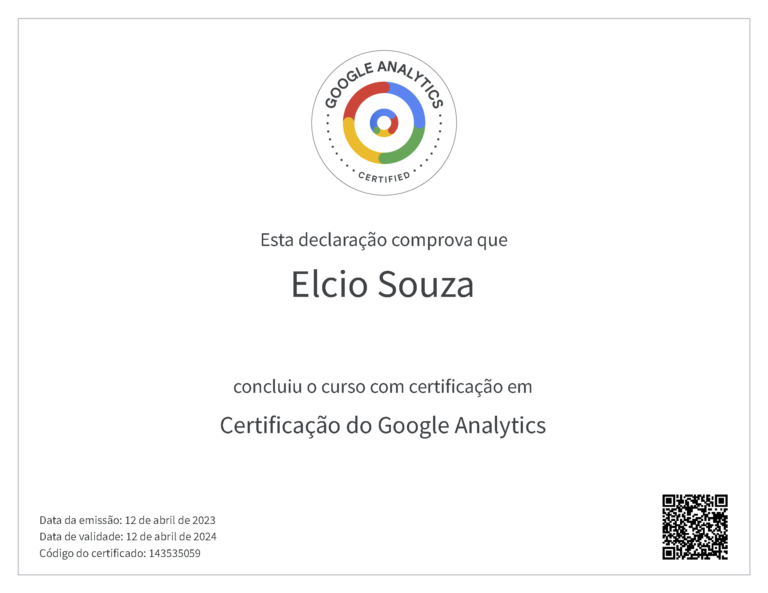 Certificação Google Analytics
